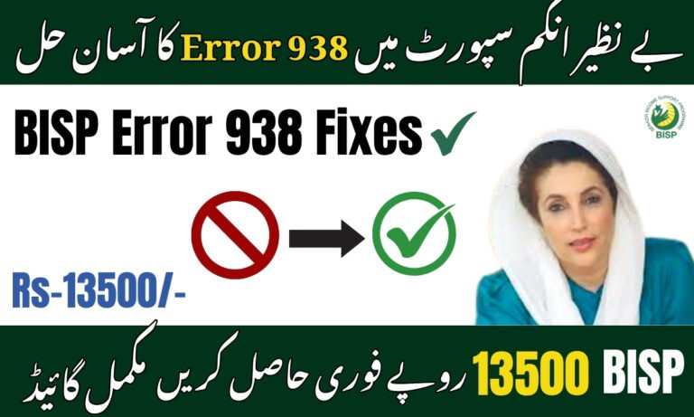 Error 938 in BISP Payment
