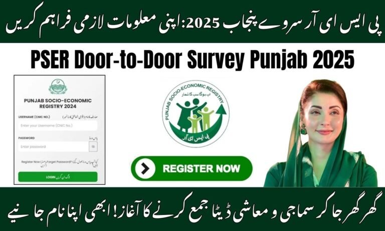 PSER Survey Punjab 2025 Door-to-Door Socio-Economic Data Collection
