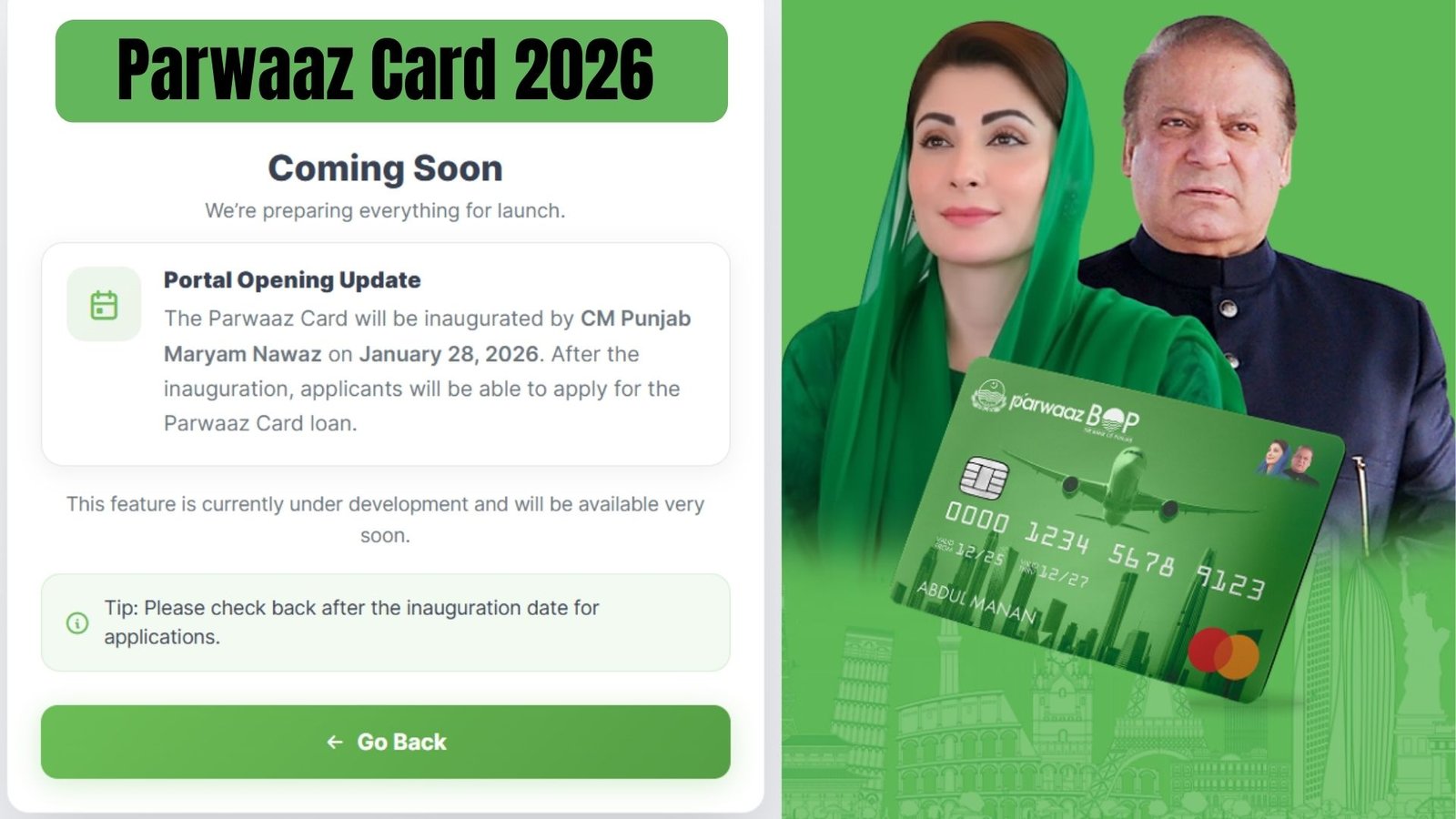Parwaaz Card 2026 online apply